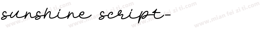 Sunshine Script字体转换